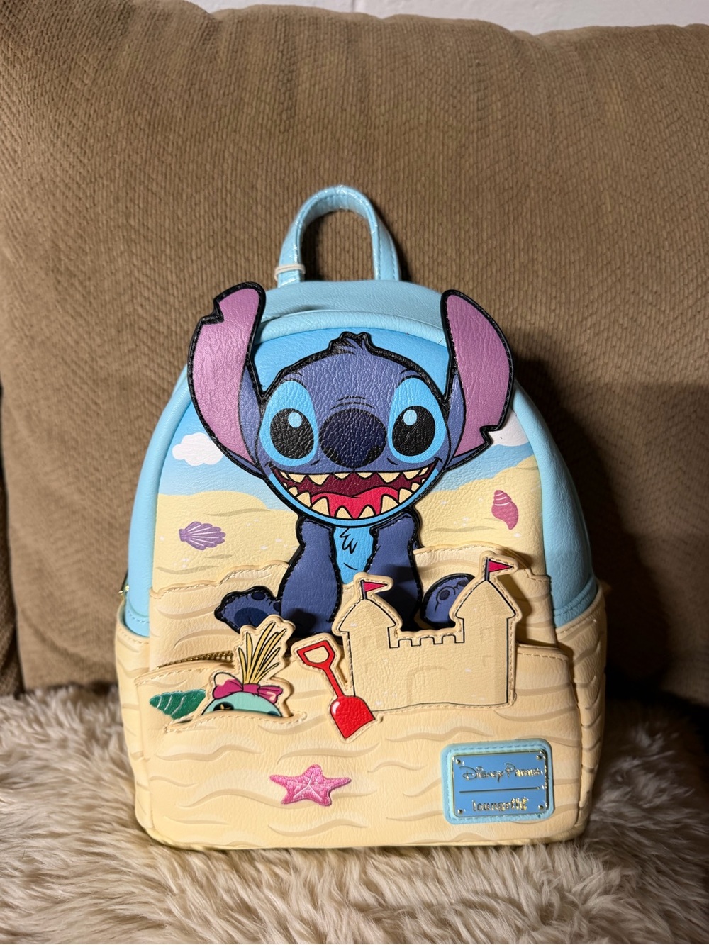 Disney Loungefly Summer Stitch Beach Sandcastle Mini Backpack Lilo & Stitch